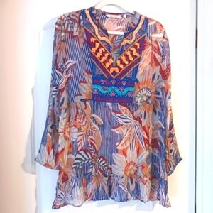 Soft Surroundings Sheer Blouse